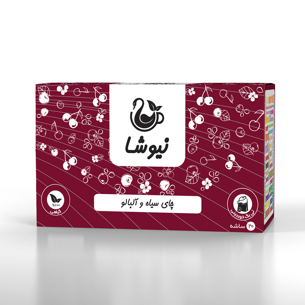 چای سیاه وآلبالو نیوشا